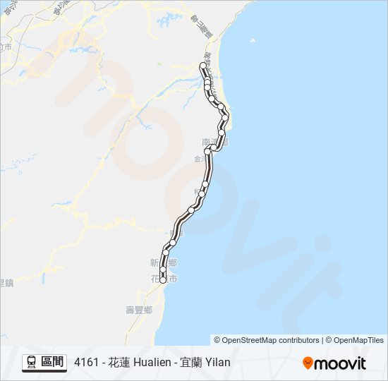 區間 train Line Map