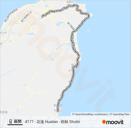 區間 train Line Map