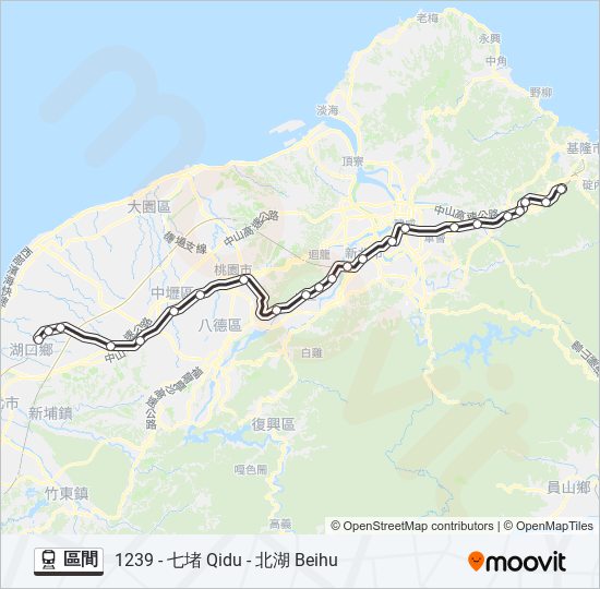 區間 train Line Map