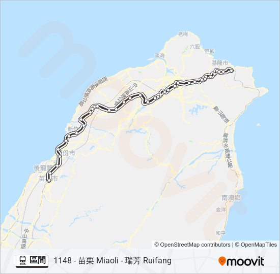 火車區間的線路圖