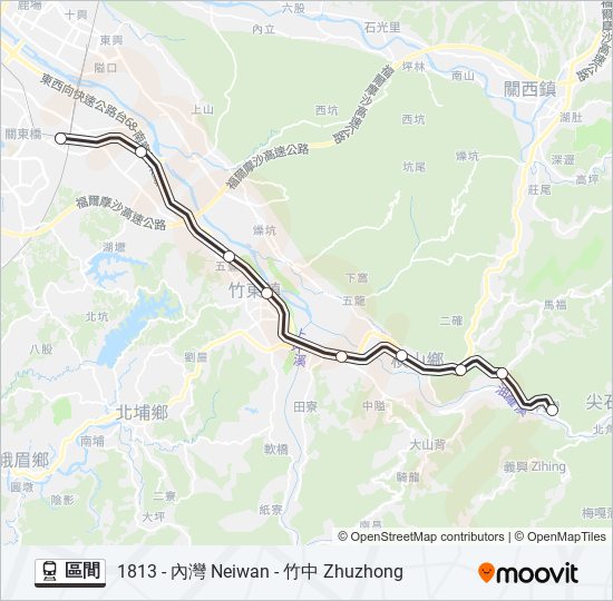 火車區間的線路圖