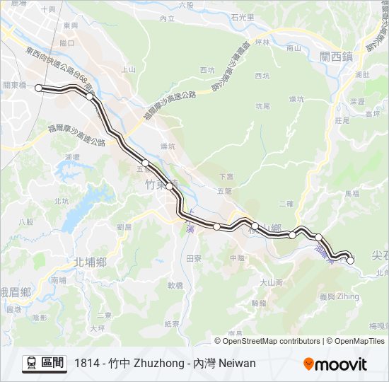 火車區間的線路圖