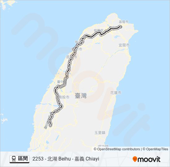 區間 train Line Map