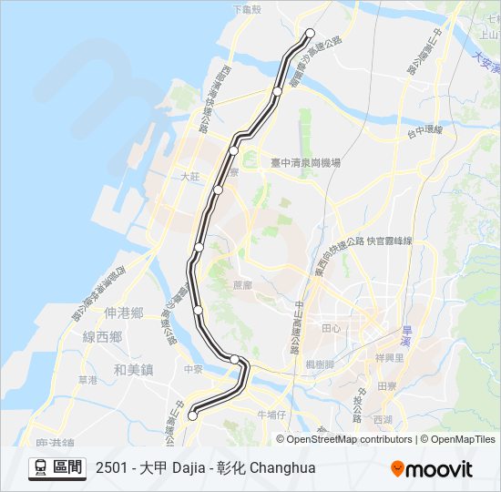 火車區間的線路圖