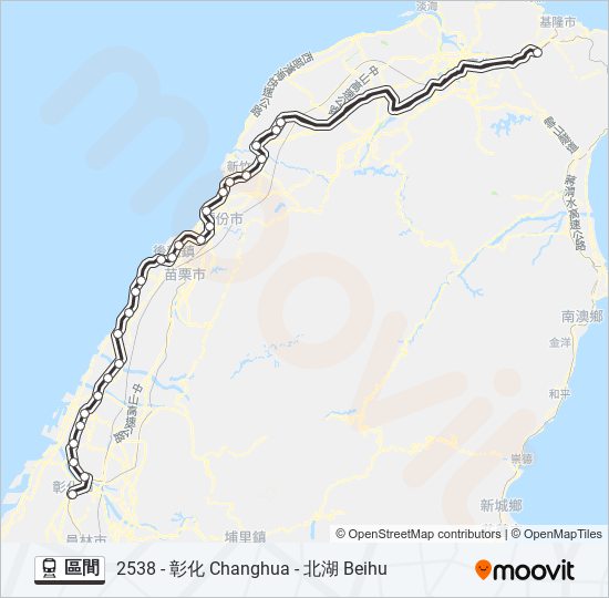 區間 train Line Map