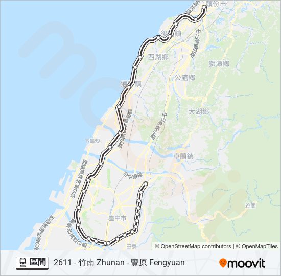 區間 train Line Map