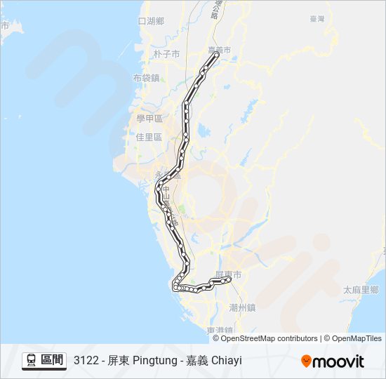 區間 train Line Map