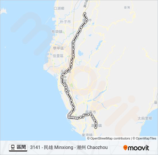 火車區間的線路圖