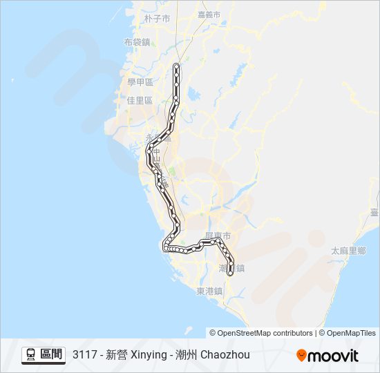 區間 train Line Map