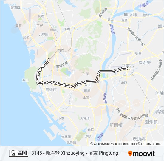 區間 train Line Map