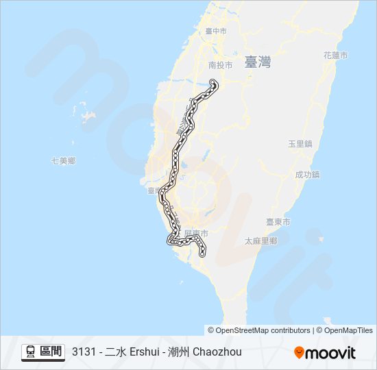 區間 train Line Map