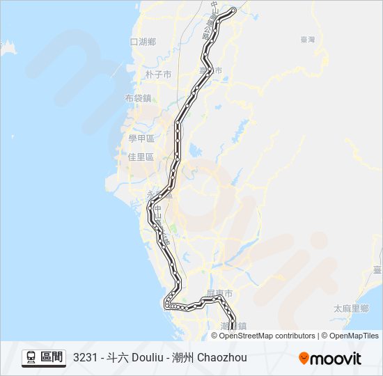 區間 train Line Map