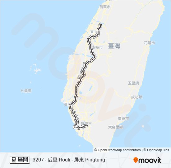 火車區間的線路圖