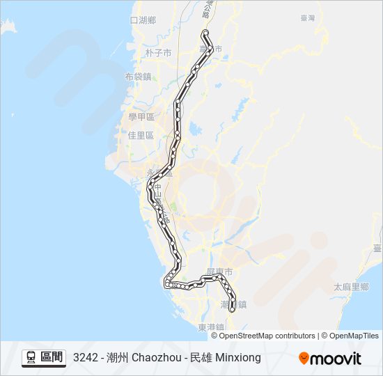 區間 train Line Map