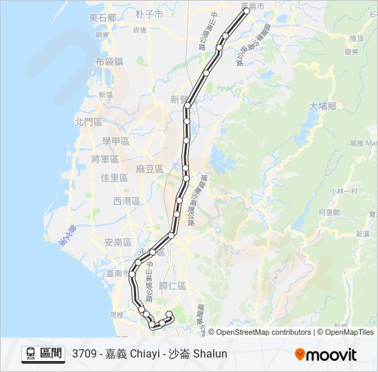 區間 train Line Map