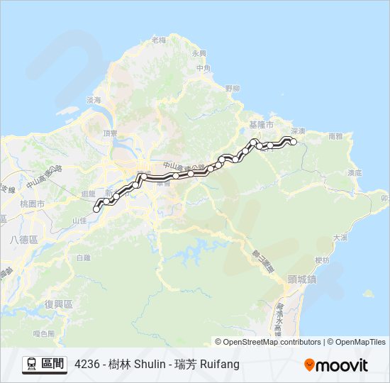 火車區間的線路圖