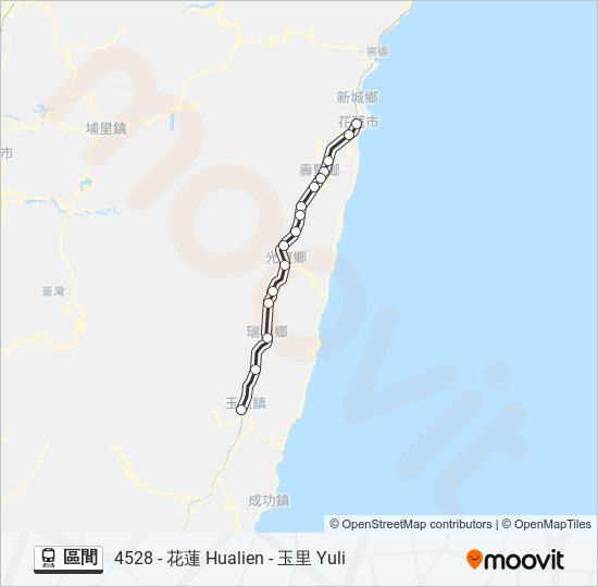 區間 train Line Map