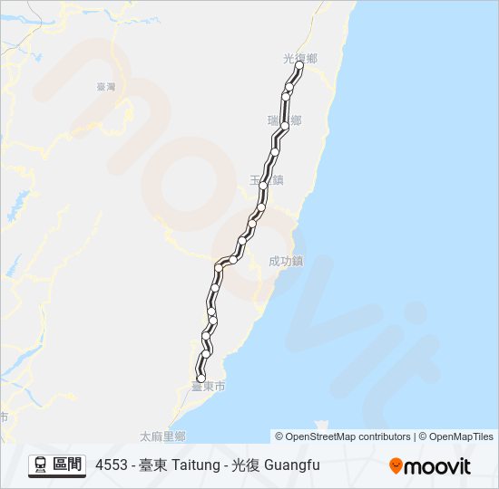 區間 train Line Map