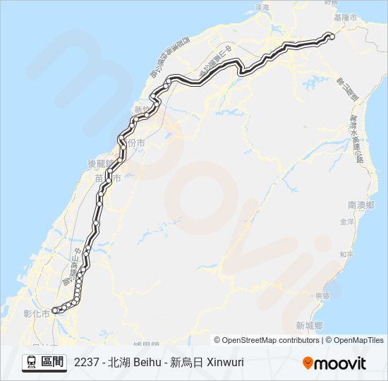 區間 train Line Map