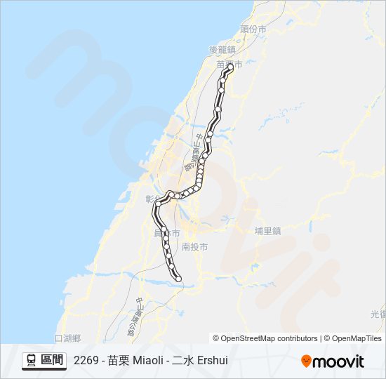 區間 train Line Map