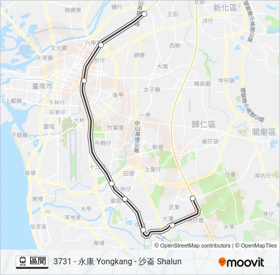 區間 Train Line Map