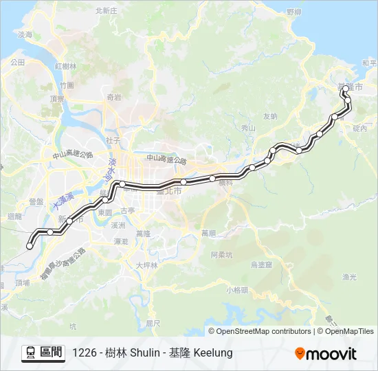 區間 Train Line Map