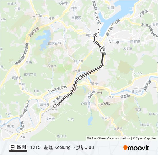 火車區間的線路圖