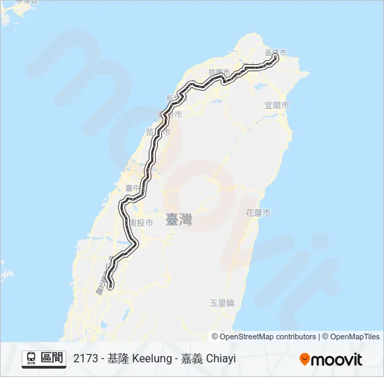 區間 Train Line Map