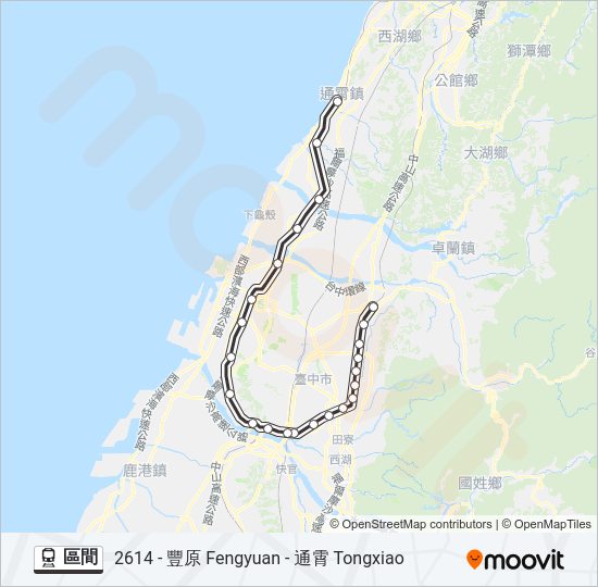 火車區間的線路圖