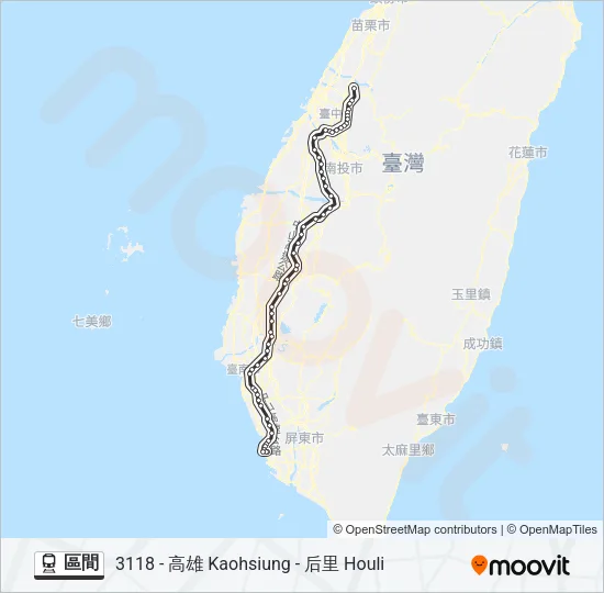 區間 Train Line Map