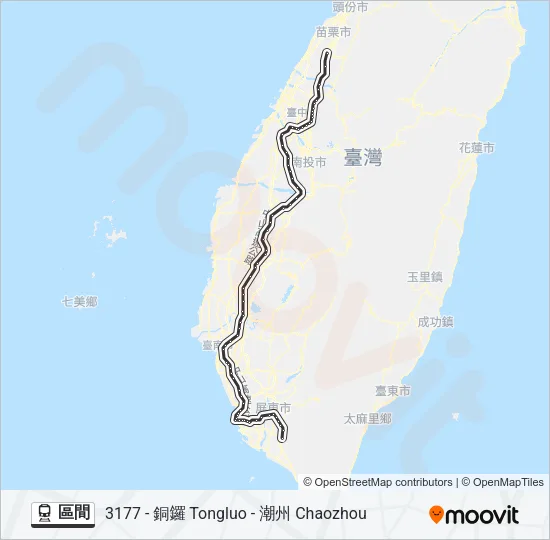 區間 Train Line Map