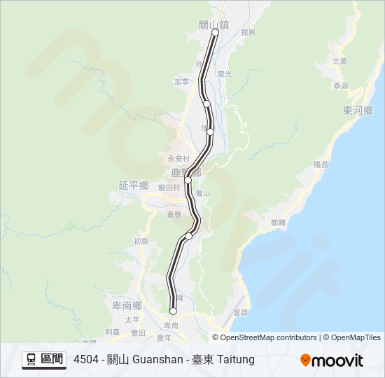 區間 train Line Map