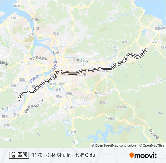 火車區間的線路圖