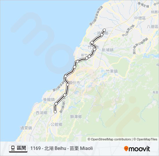 區間 train Line Map