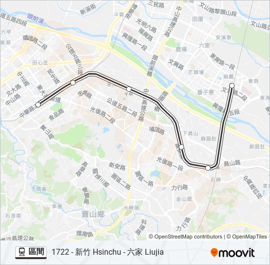 火車區間的線路圖