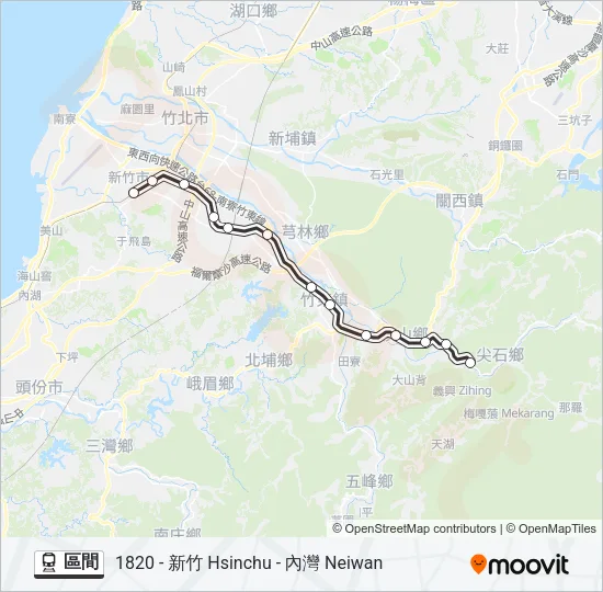 區間 Train Line Map
