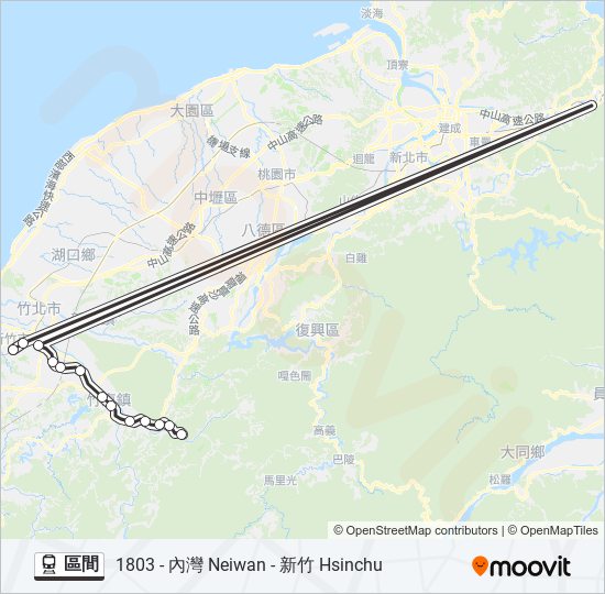 區間 train Line Map