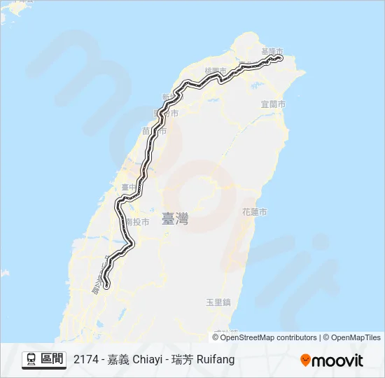 區間 Train Line Map