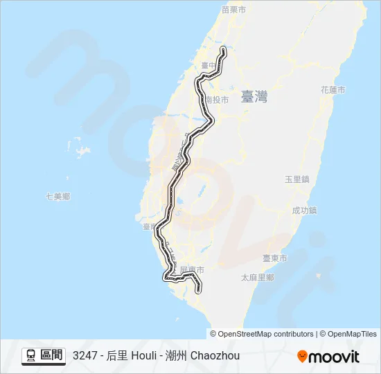 區間 Train Line Map