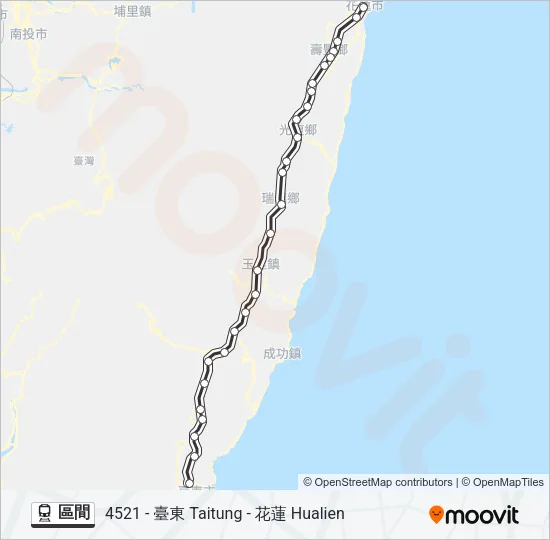 區間 Train Line Map
