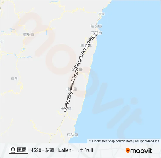 區間 Train Line Map