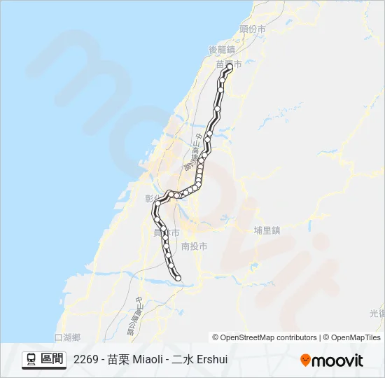 區間 Train Line Map