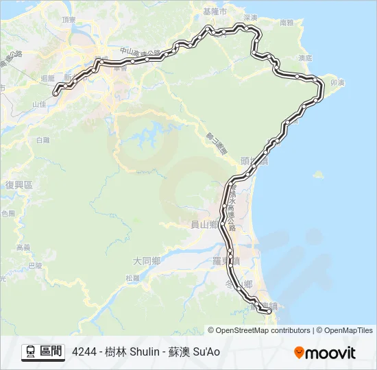 區間 Train Line Map