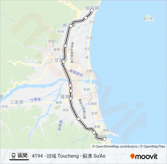 區間 Train Line Map