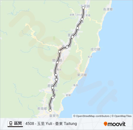 區間 train Line Map