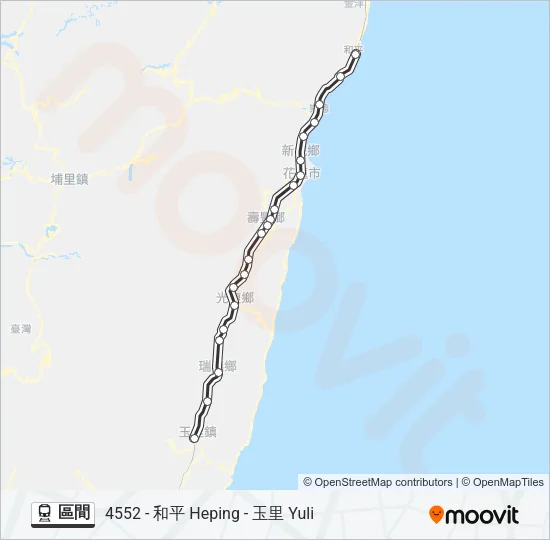 區間 Train Line Map