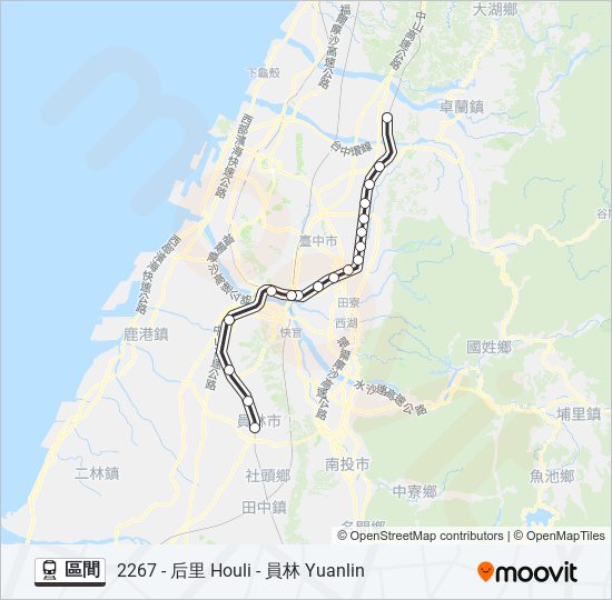 火車區間的線路圖