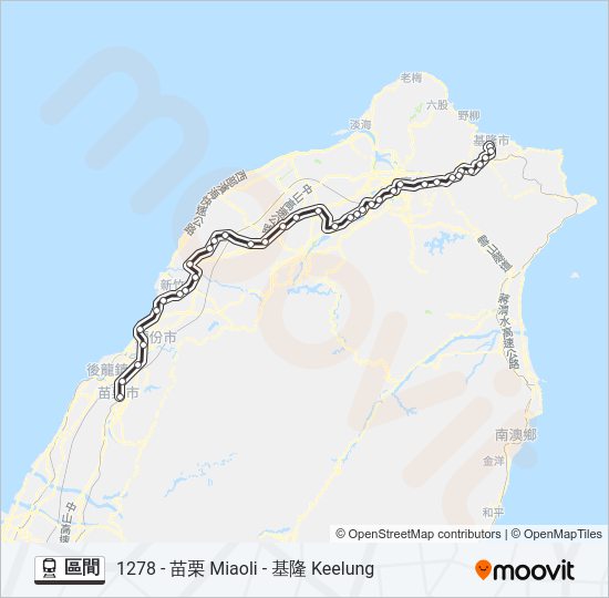 區間 train Line Map