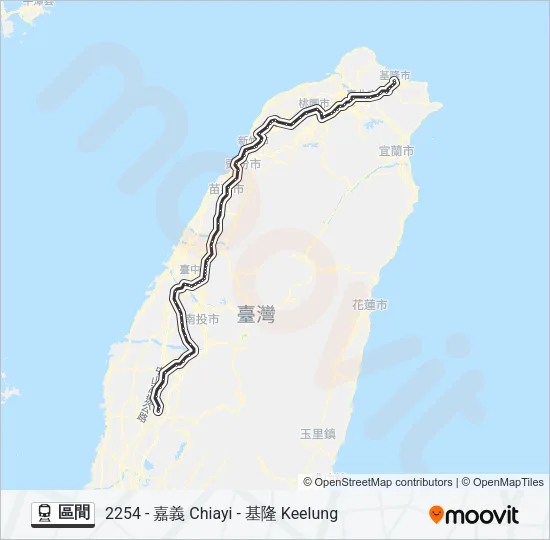 區間 Train Line Map