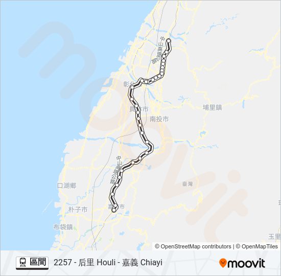 區間 train Line Map